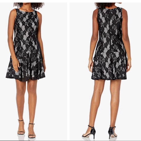 Tiana B. Black Lace Knit Dress - Picture 2 of 16